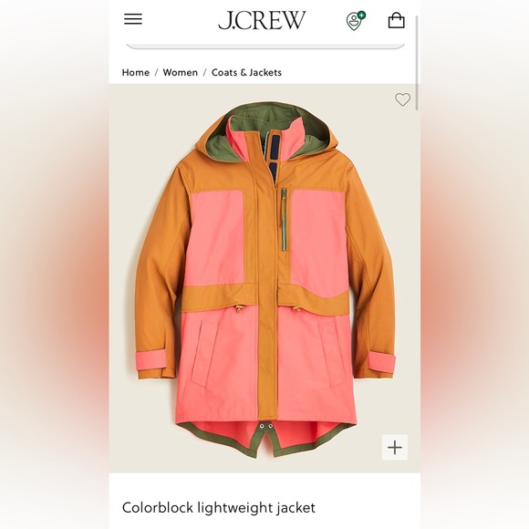 JCrew lightweight color block jacket size XS - Picture 1 of 4